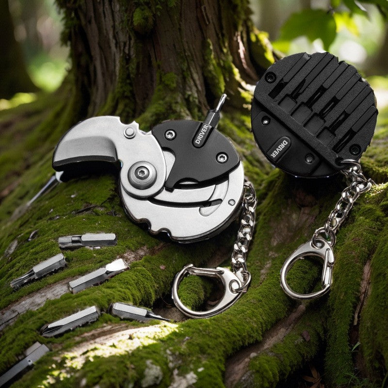 Screwdriver and Pocket Knife Keychain