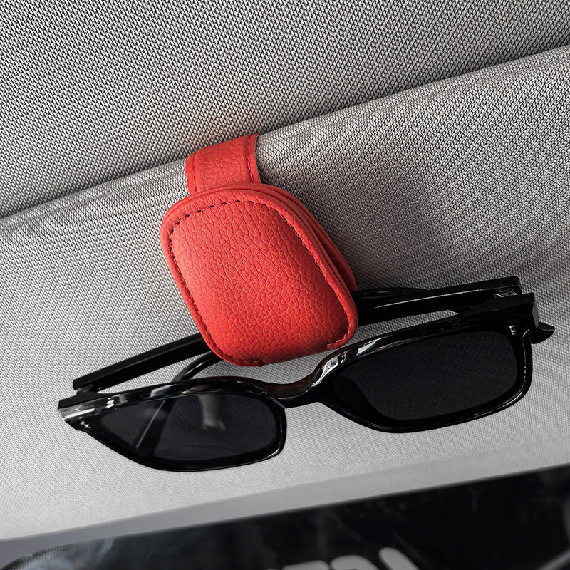 VisorGrip Leather Glasses Clip
