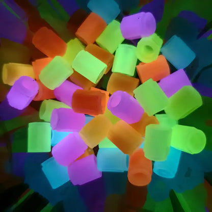 Fluorescent Car Tire Stem Caps 4pc