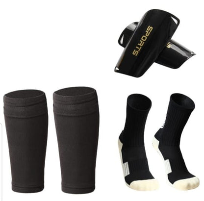 3-Piece Soccer Protection Set – Shin Guards, Compression Sleeves & Grip Socks