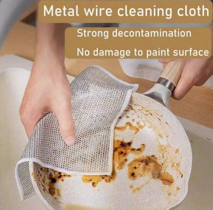 Steel Mesh Dishwashing Multipurpose Cloth (Double Sided)