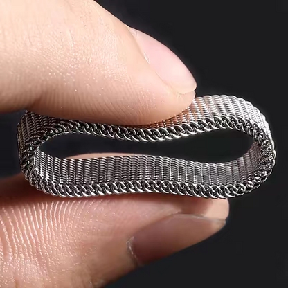 Titanium Steel Mesh Braided Ring (Unisex)